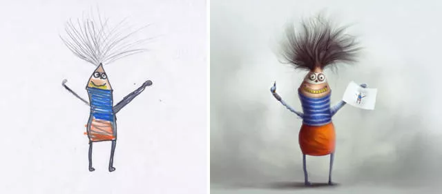 A beautiful reproduction of the drawings made by little childrens - #10 