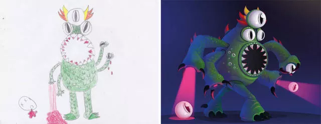 A beautiful reproduction of the drawings made by little childrens - #11 