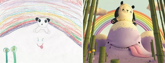 A beautiful reproduction of the drawings made by little childrens - #12 