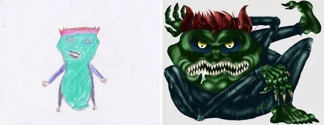 A beautiful reproduction of the drawings made by little childrens - #16 