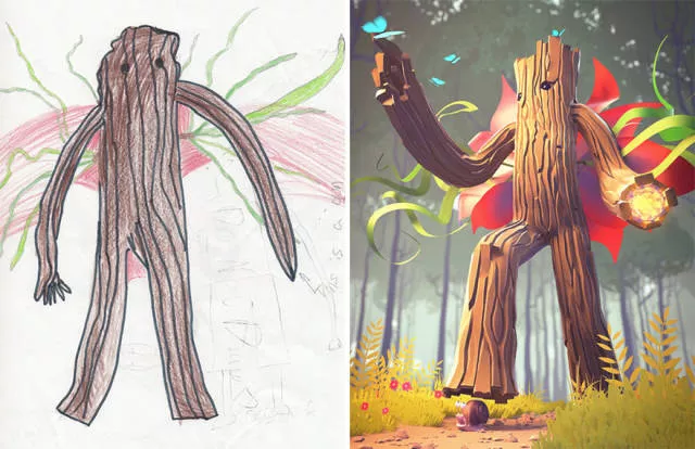 A beautiful reproduction of the drawings made by little childrens - #3 