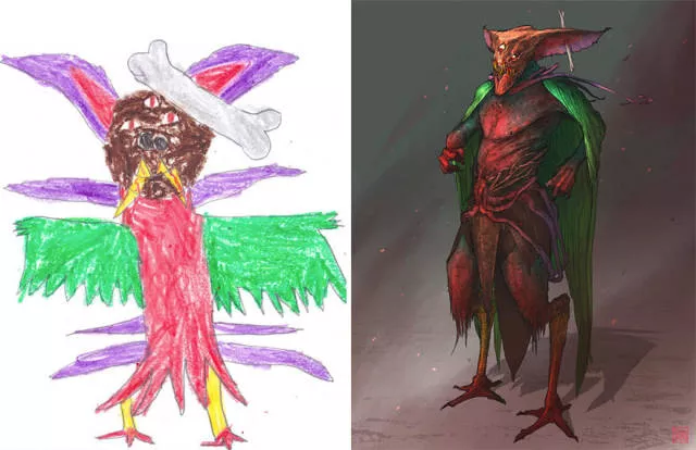 A beautiful reproduction of the drawings made by little childrens - #33 