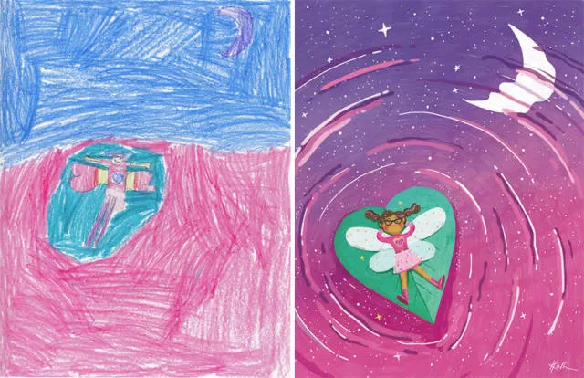 A beautiful reproduction of the drawings made by little childrens