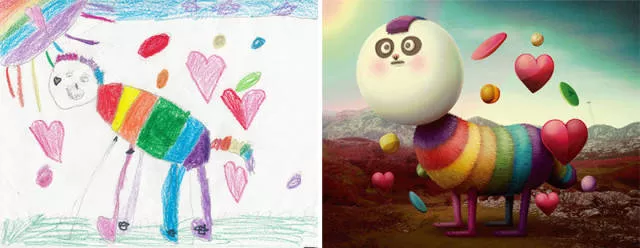 Une belle reproduction des dessins fait par des petits enfants - #43 