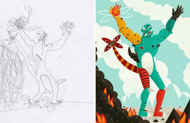 A beautiful reproduction of the drawings made by little childrens - #67 A beautiful reproduction of the drawings made by little childrens - #67