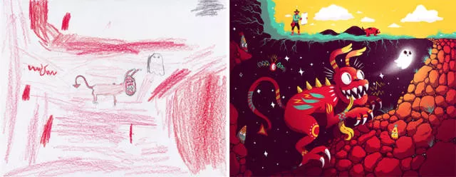 A beautiful reproduction of the drawings made by little childrens - #7 