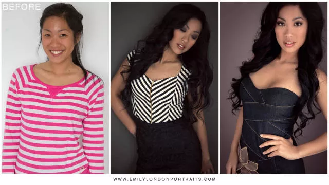 The magic of makeup before after