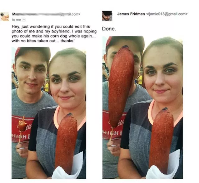 Please dont tell to james fridman to photoshop your pictures