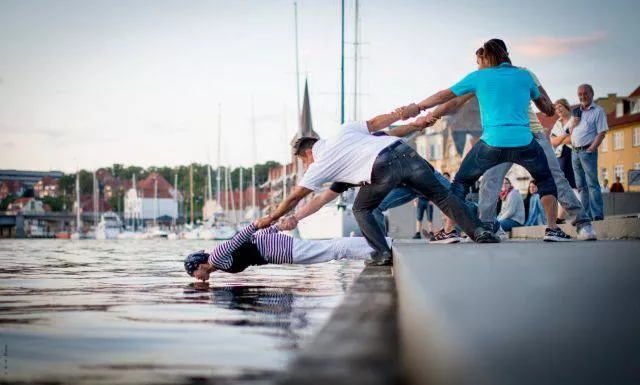 Successful teamwork in action