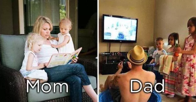 Mamans vs papas le role parental en images