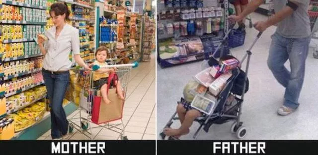 Moms vs dads parenting in pictures - #13 