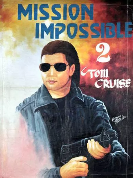 Hand painted african movie posters
