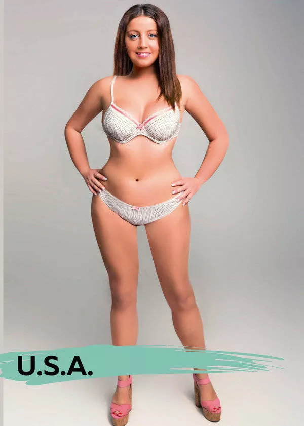 Ideal female body in different countries