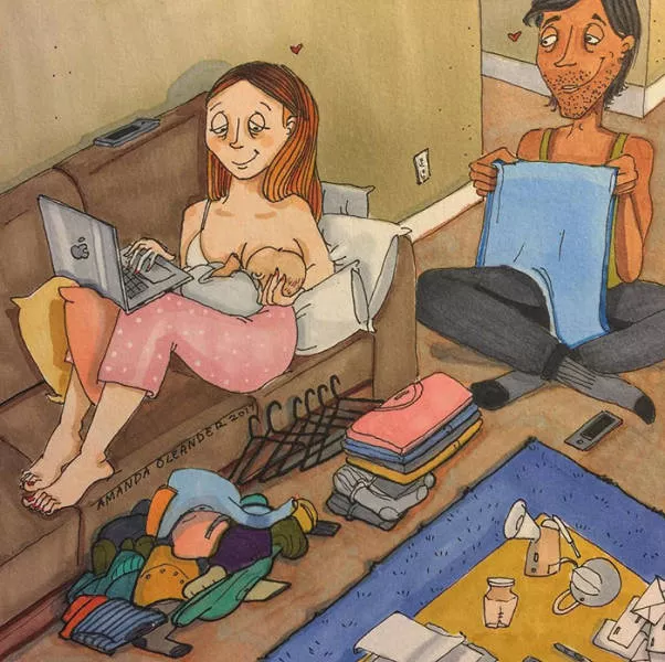 Illustrations de qui illustre differentes phases de la vie en couple