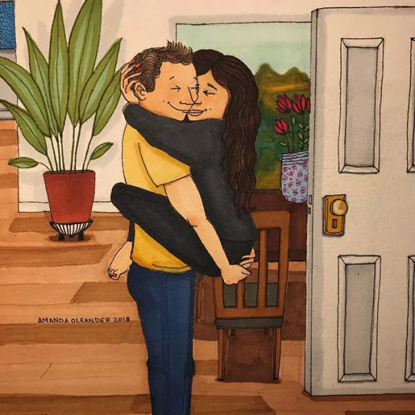 Illustrations of which illustrates different phases of life as a couple - #21 