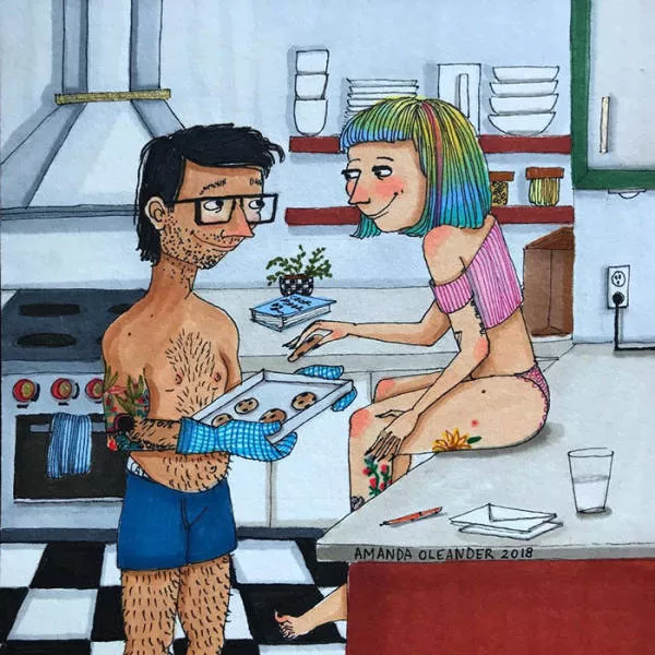 Illustrations de qui illustre differentes phases de la vie en couple - #40 