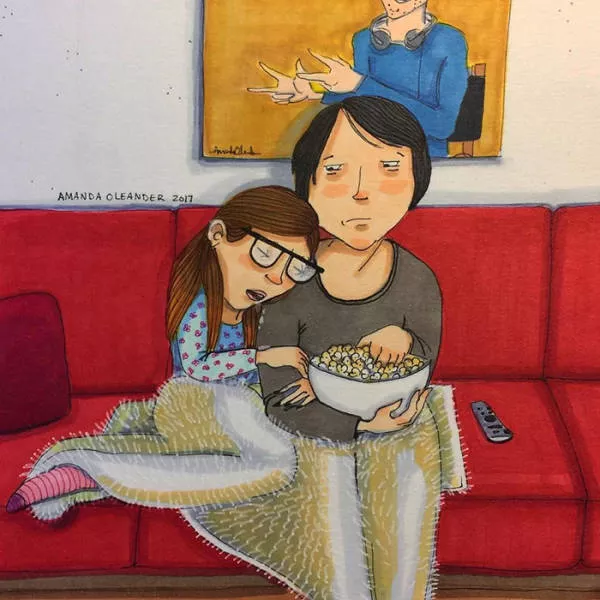 Illustrations of which illustrates different phases of life as a couple - #8 