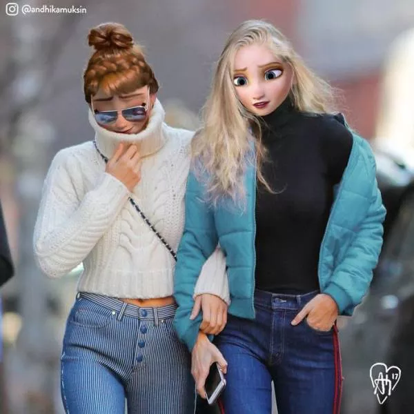 Disney characters into celebrity pictures - #4 