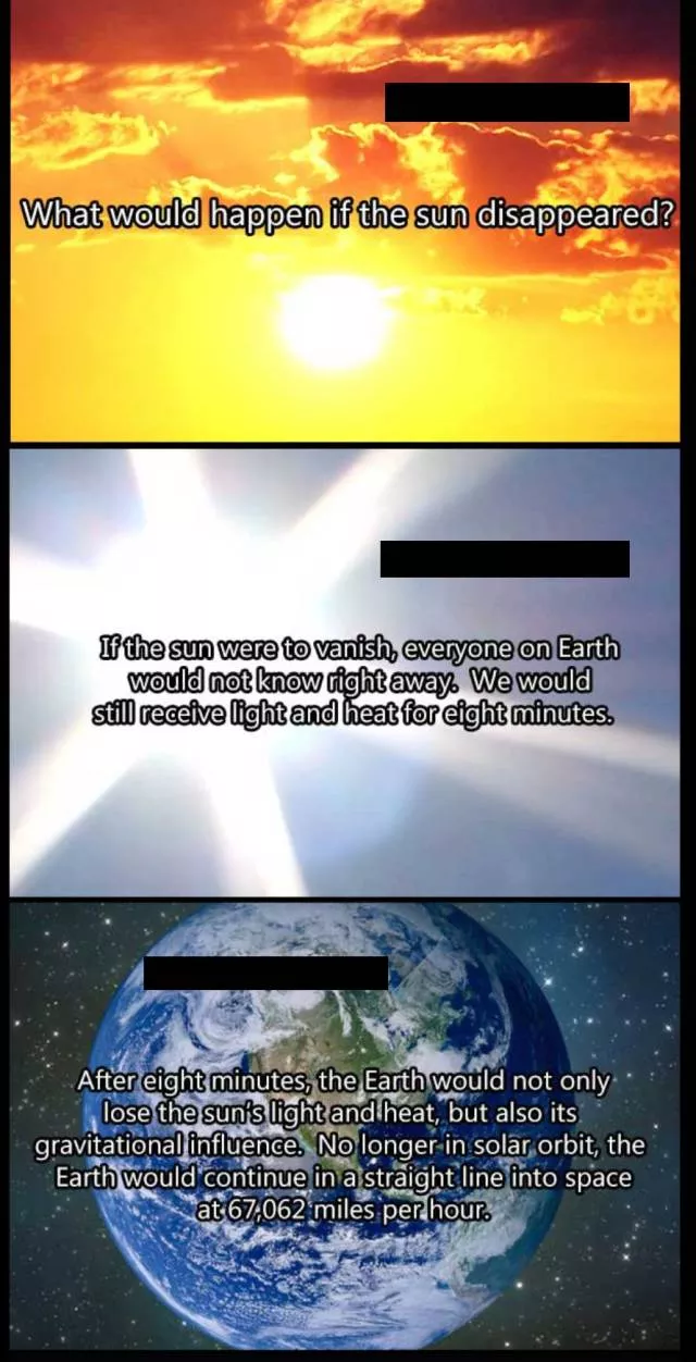 If the sun has disappeared  - #1 