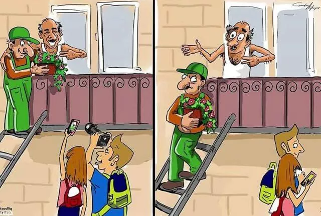 Very touching caricatures of todays world - #1 