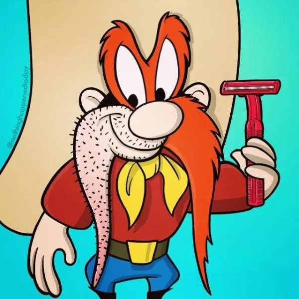 Cartoon characters in unusual situations