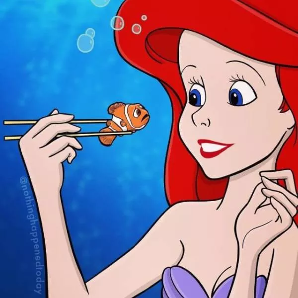 Cartoon characters in unusual situations - #8 