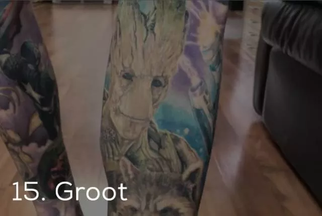 Guinness record for the most marvel tattoos - #18 