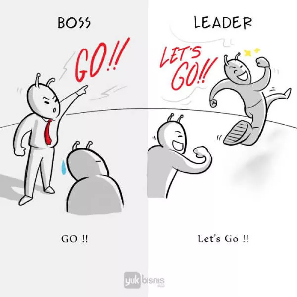 La difference entre un boss et un vrai leader