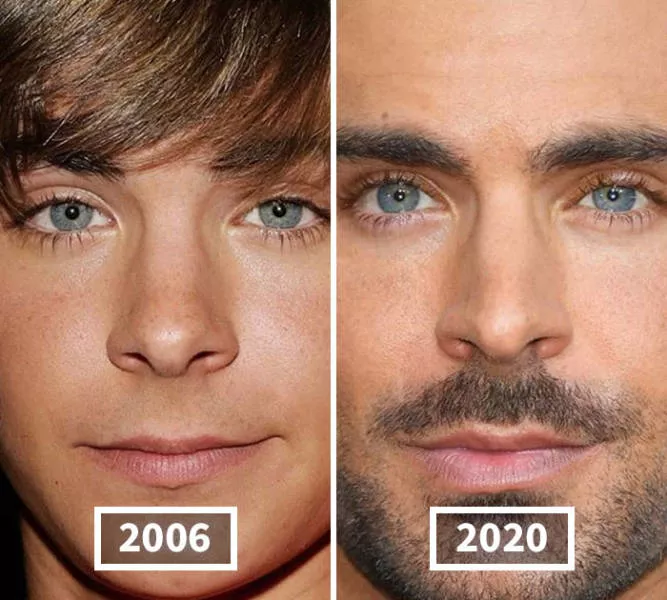 Visages des celebrite au cours du temps - #1 