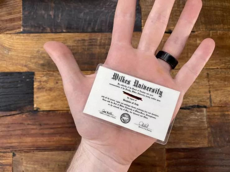 Very cool stuff - #3 A wallet-sized diploma