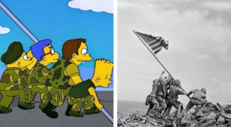 The famous scenes re created by the simpsons - #9 Falling soldier The famous scenes re created by the simpsons - #9 Falling soldier