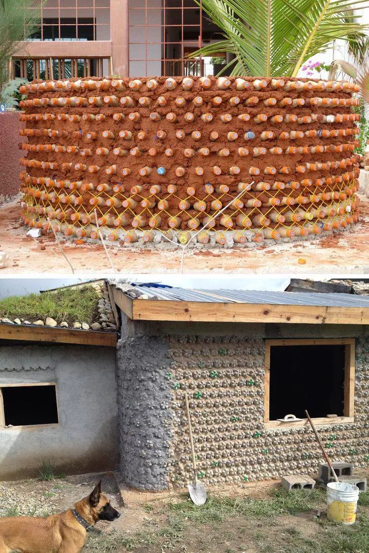 Ils pensent a la nature - #20 Maison avec des bouteilles en plastique Ils pensent a la nature - #20 Maison avec des bouteilles en plastique