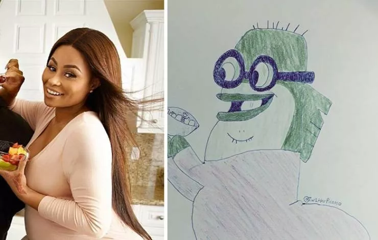 Des portraits de celebrites au stylo - #15 Blac Chyna