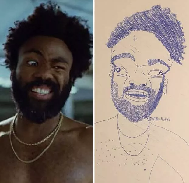 Celebrity portraits in pen Celebrity portraits in pen