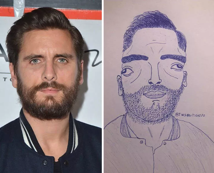 Celebrity portraits in pen - #36 
