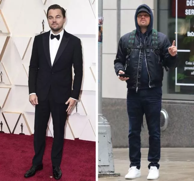 Celebrities in regular clothing