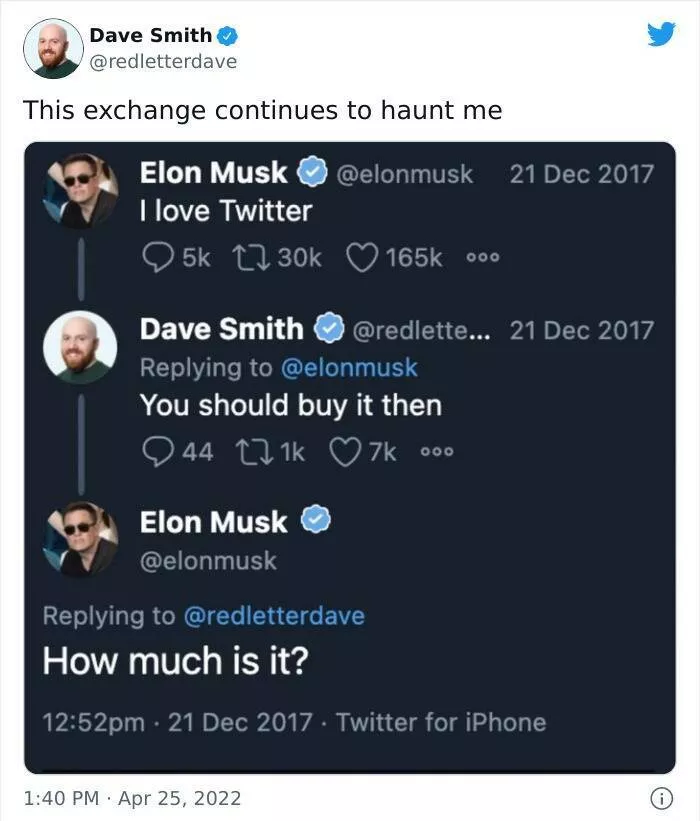 The reactions after the purchase of twitter by elon musk - #1 
