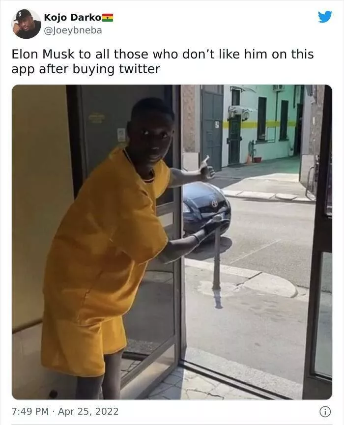 The reactions after the purchase of twitter by elon musk - #19 