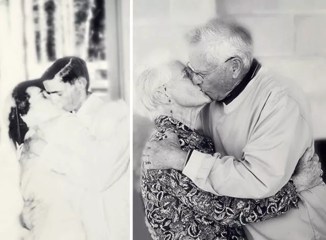 They recreated their old love photos - #10 