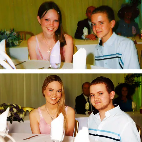 They recreated their old love photos - #17 