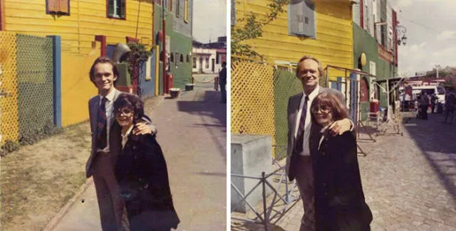 They recreated their old love photos - #18 