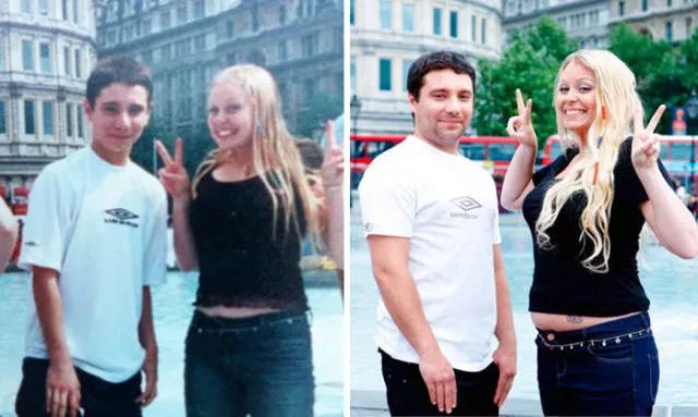They recreated their old love photos - #23 