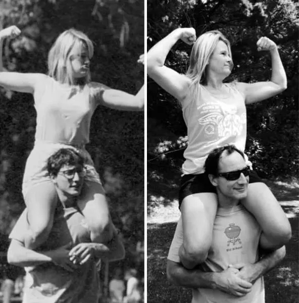They recreated their old love photos - #24 