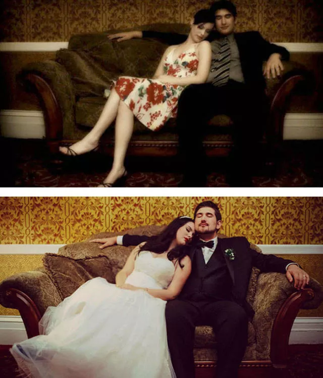 They recreated their old love photos - #30 