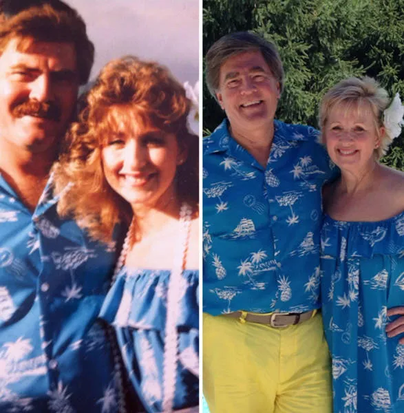 They recreated their old love photos - #38 