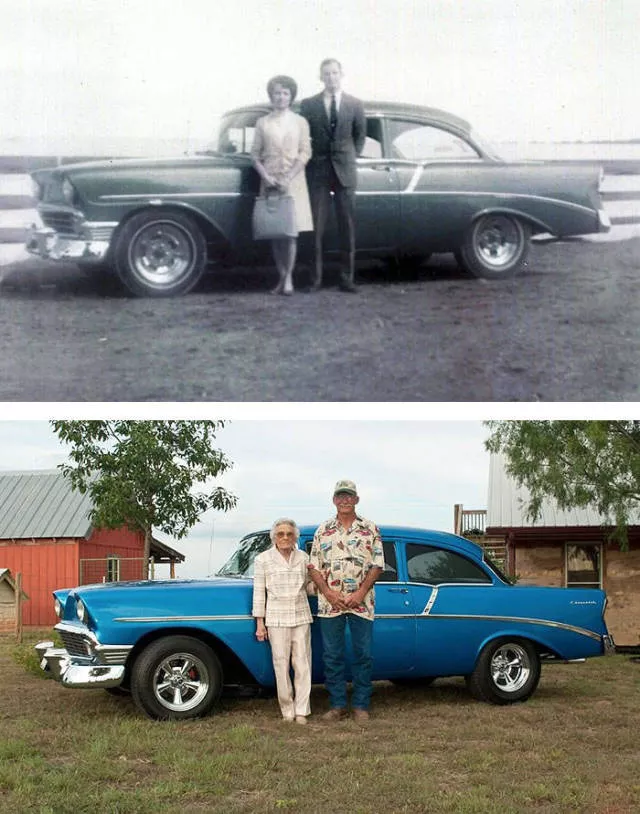 They recreated their old love photos - #6 