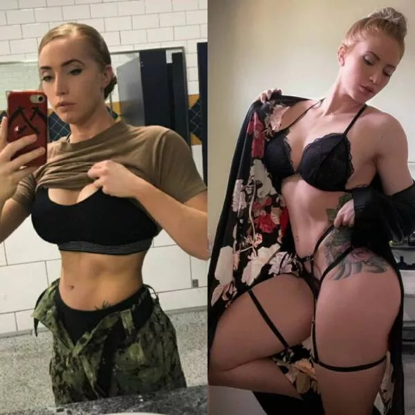 Hot girls with and without their uniforms - #37 
