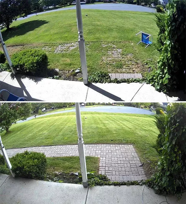 Before and after cleaning - #25 