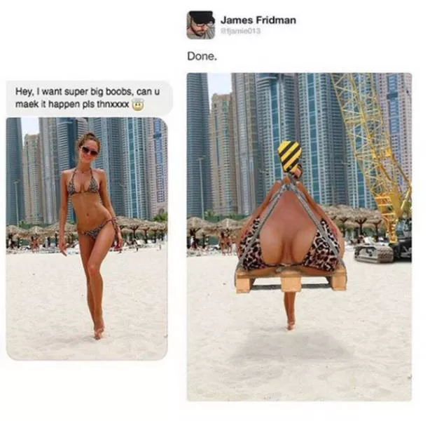 Never ask for help to photoshop your photo - #1 