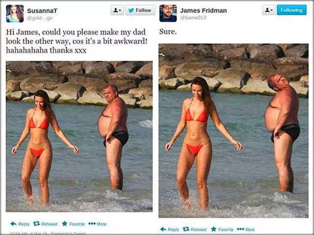 Never ask for help to photoshop your photo